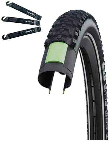 1 x Schwalbe Smart Sam Plus Performance E-50 DD Greenguard Schwarz-Reflex 47-622 (28 x 1,85) inkl. maxxi4you Reifenheber