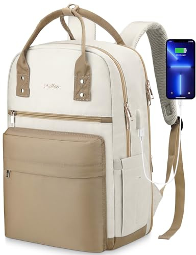 YAMTION Rucksack Laptop Damen 17,3 Zoll,Schulrucksack Mädchen Teenager Schultasche Frauen für Schule Uni Reise Studium,Laptoprucksack Geschenke für Erzieher Lehrer Business