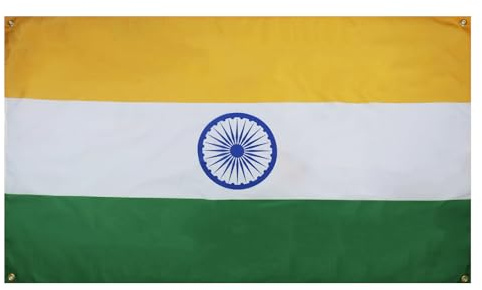 AZ FLAG Drapeau Inde 150x90 cm Drapeau Indien Polyester Léger 4 Œillets