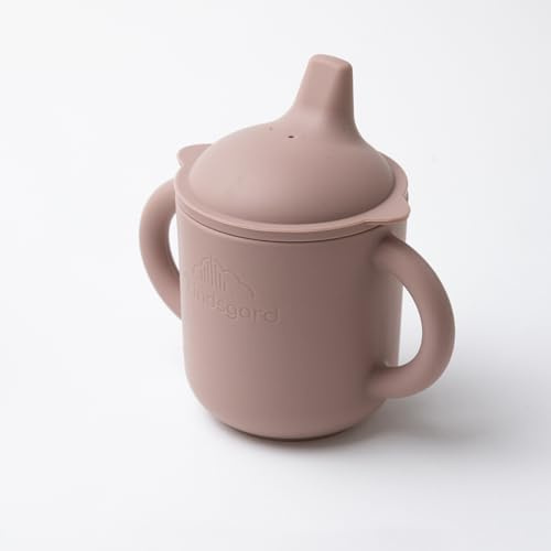 Kindsgard Silikon Trinklernbecher – Baby Becher mit Griffen & Deckel – BPA-frei, auslaufsicher, mikrowellengeeignet & spülmaschinenfest – 180ml Schnabeltasse für Kleinkinder (Rosa)
