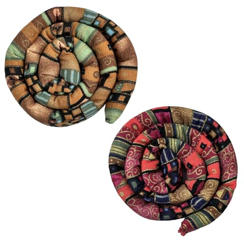 RIVIEVAL Spiral Lock Haargummi für Dreadlocks, biegsamer Pferdeschwanzhalter für dickes lockiges Haar, 63 cm Dread-Accessoires für Damen und Herren (2 Stück-Kombination 1)