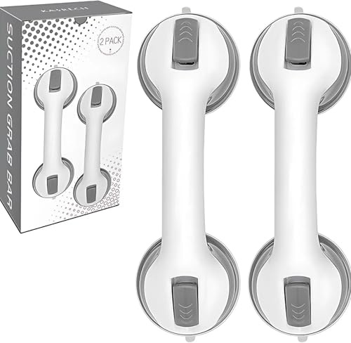 Agarraderas Baño para Mayores con Ventosa Fuerte Antideslizante – 2 Piezas Asa de Seguridad sin Taladro para Ducha, Bañera o Inodoro, Ideal para Personas Mayores – Instalación Rápida y Segura