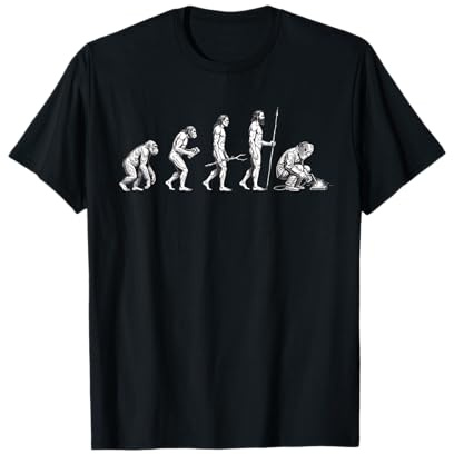 Divertido diseño de evolución de soldadores para soldadores y Trabajadores del Metal Camiseta