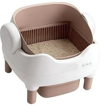 Lettiera automatica for gatti di grandi dimensioni - Toilette for autopulente intelligente e aperta con controllo APP ed eliminatore odori