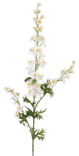 Artificial Larkspur Flower 93cm, Fake Delphinium Silk Flower Long Stem for Tall Vase, Faux Larkspur for Home Wedding Party Table Decor(White)