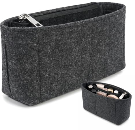 Amexo Mini filtväska organiserare för Longcham, beige liten handväska organisatör, väska organisatör väska väska lätt inre fickarrangör (svart)