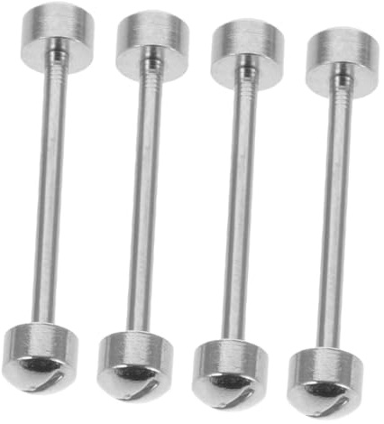 CLISPEED 4 Varillas de Conexión de Acero para Correas de Reloj Plata, Pasadores Roscados para Reparación Fácil y Versátil en Mantenimiento Profesional y Personal