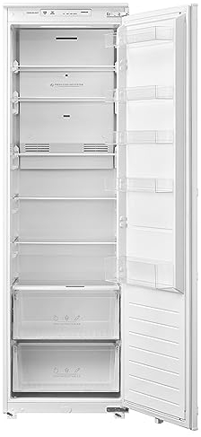 Cookology CITDLFR177 Large Built-In Integrated Larder Fridge in White - 304 Litre - 6 Adjustable Shelves, 2 Vegtable Draws - Reversible Door - Temperature Control - External LED Control Panel
