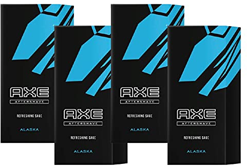 AXE Aftershave Alaska im Set, 4x 100ml After Shave Balsam Lotion Männer Men Herren für gepflegte Haut mit sportlichem Duft, Rasierwasser mit einem Hauch von arktischer Brise