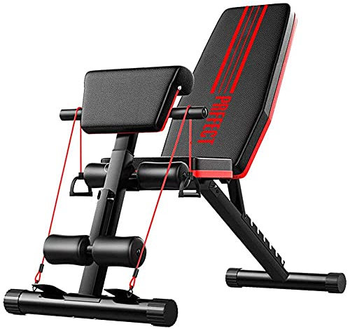 FZYE Verstellbare Hantelbank Faltbare Trainingsbank, 4 in 1 Faltbare Sit-Up-Bank mit Neigungsneigung Flache Bank für Home Gym Gewichtheben und Krafttraining