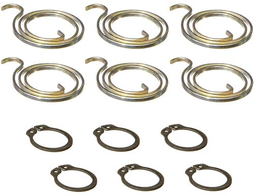 Northern DIY Door Handle Spring Repair Kit (six 2.5-Turn, 2mm Thick, 27.5mm Diameter coils Plus six circlips)