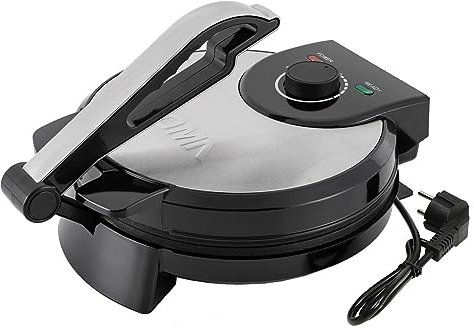 Bollomgy Tortilla Maker - Presse-tortilla électrique compacte - Anti-adhésif - Pour la fabrication de tortillas, tacos et crêpes de pain pita maison