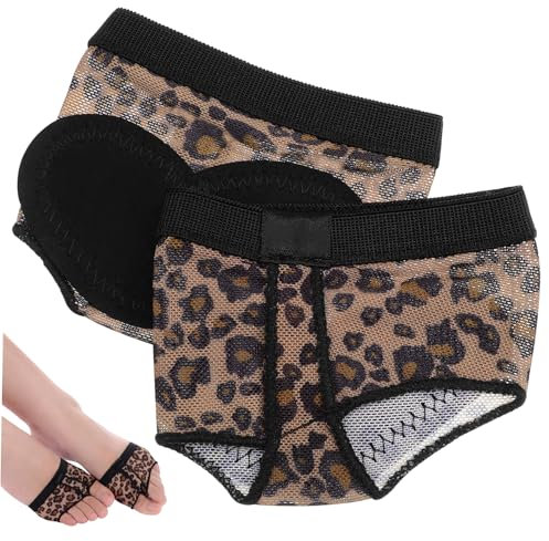 SOLUSTRE Leoparden Tanz Zehenpolster s Atmungsaktives Fußpolster Mit Elastischen Trägern Für Ballett Bauchtanz Und Pilates Gepolsterter Schutz Für Damenfüße