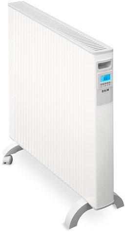 HJM Emisor Térmico de Bajo Consumo AMS 1000, Calor Rápido, Programación 24/7, Funciones de Ahorro, Turbo Programable, 1000W, Blanco