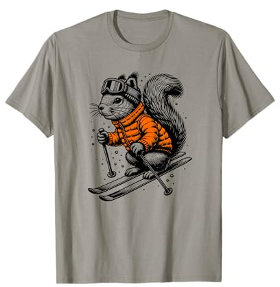 Ski écureuil Domaine Skiable d'hiver Sports d'hiver T-Shirt