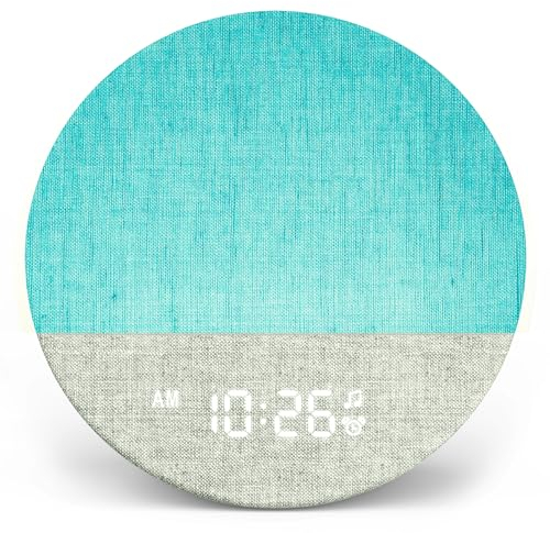 Dreamegg Sunrise 1 Lichtwecker Sonnenaufgang White Noise Machine, 29 Beruhigende Klänge, Anpassbare Schlafroutinen, Weißes Rauschen Gerät Dimmbares Nachtlicht, Wake Up Light Wecker (Khaki)