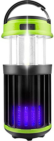 Lampe Solaire Anti-Moustique électrique à LED - Éclairage extérieur étanche et Rechargeable - Tueur de moustiques à Double Usage - Lampe Anti-Moustique silencieuse pour la Maison - Insectifuge (A)