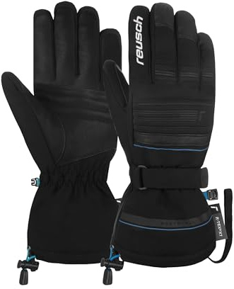 Reusch Skihandschuhe für Herren & Damen | warm & wasserdicht | Softshell | winddicht & atmungsaktiv, Winterhandschuhe mit Ziegenleder, für Ski, Outdoor & Freizeit, Größe 7-12, Conan R-TEX XT