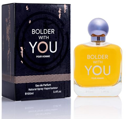 Bolder With You for Men Eau De Parfum Aromatic & Refreshing Scent Notes of Cardamom, Pink Pepper & Violet Leaves Base Fragrance of Vanilla, Sweet Chestnut & Cedarwood Elegant 100ml Bottle