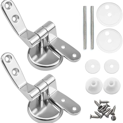 Ersatz für WC-Sitzscharniere |Verstellbare Scharnierbolzen für Toilettensitze, Metallscharniere | Ersatz-Toilettensitzscharniere aus Edelstahl für Zuhause, Bade