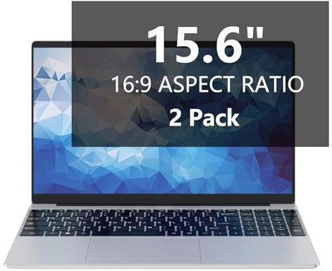 Koelaa 2 Pack 15.6 Inch Laptop Privacy Screen Protector for 16:9 Widescreen Display, Laptop Privacy Film Filter All Round Anti Peeping Blue light Glare Notebook Protection-15.6 (16:9)