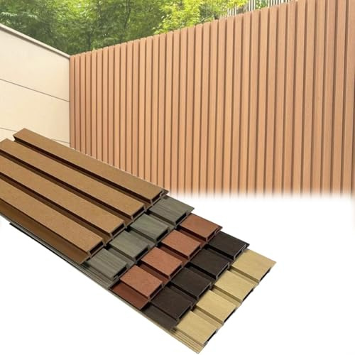 Svart utomhus sekretesstaket panel 22 x 100 cm vindbeständig träplastkomposit lamellstaket för port och balkong dekor trädgårdsbarriär 1 styck