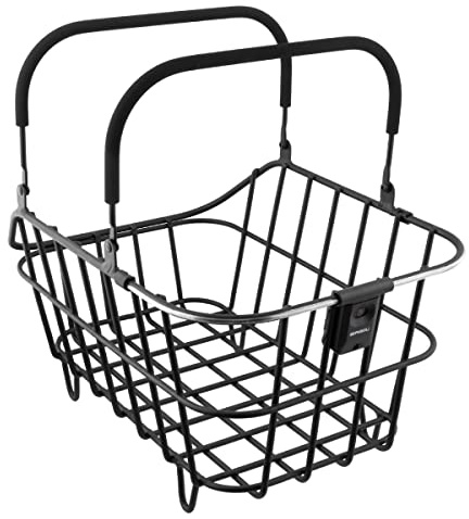 Basil Unisex – Erwachsene Cento Alu Nordlicht FaHinterradradkorb - schwarz - 5 Kg