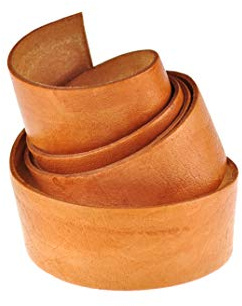 esnado Lederband, Lederriemen Flach. 1 Meter. Breite/Farbe: wählbar (Breite: 15 mm, Naturbraun) | ECHTES Leder | pflanzlich gegerbt | Schmuck, Armbänder, Basteln, Dekorieren, DIY, Mittelalter