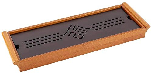zaizai Traditionelles Knotenmuster Bambus Gongfu Tee Tablett Tisch Tablett Serviertablett Klassischer Chinesischer Kung Fu Tee Oolong Tee Tablett Grüner Tee Tee Kessel Trivet Cup Teller
