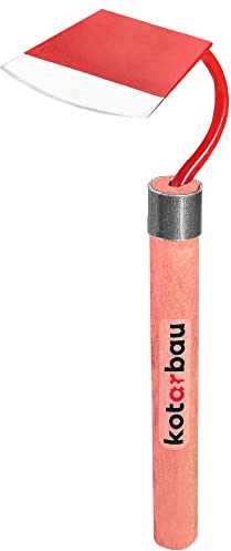 KOTARBAU® Pioche courte 105 x 60 mm avec manche 35 cm Pioche de jardin Pioche de mauvaises herbes Outil de jardinage pour transplantation, désherbage, entretien du jardin