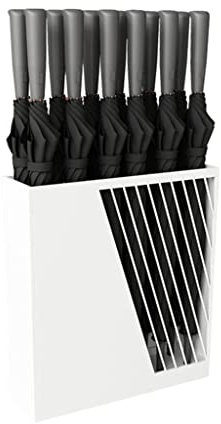 Paragüeros Soporte de Paraguas de Lujo Ligero de Metal, Banco de Paraguas de Negocios de Gama Alta del Hotel, Puede almacenar 12-20 Paraguas (Color : White, Size : 48x16x55cm)