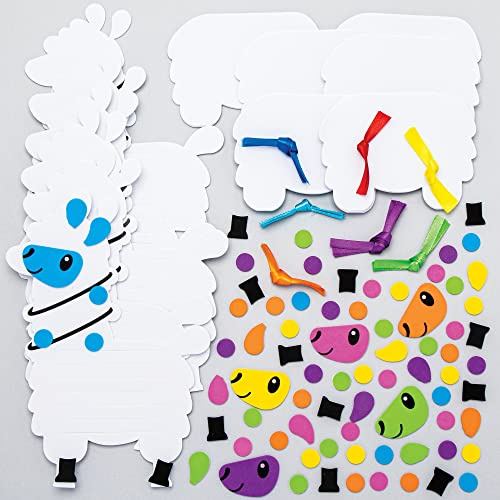 Baker Ross Lamas Webe Bastelset - 6er Pack, Basteln für Kinder, Nähen und werben für Kinder (FC419)