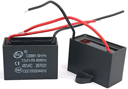 Fasizi 2st CBB61 7uF 450V AC 50/60Hz Luftkonditionering Fläkt Motor Körkondensator