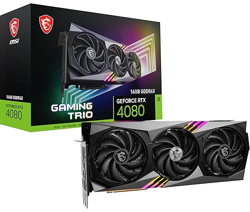 MSI GeForce RTX 4080 16Go Scheda Video Gaming - 16GB GDDR6X, 2610 MHz, PCI Express Gen 4, 256-bit, 3X DP v 1.4a, HDMI 2.1a (Supporta 4K & 8K HDR)