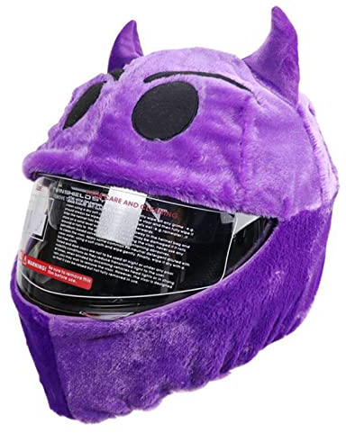 UVCMDUI Stoff-Cover für Motorradhelm, Motorradhelm Cover, Gegen Staub Lustiger Helm-überzug, Personalisierte Und Kreative Motorrad-Integralhelm-Schutzhülle,Lila