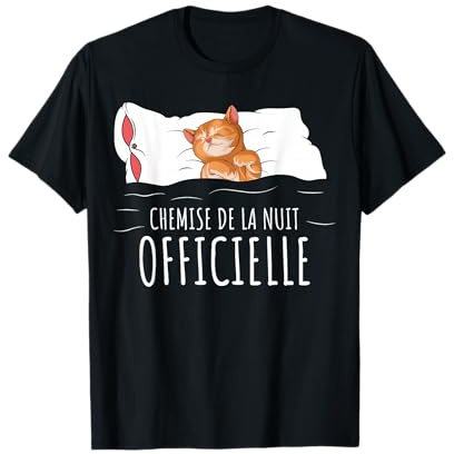 Chat Chemise De La Nuit Officielle Pyjama T-Shirt