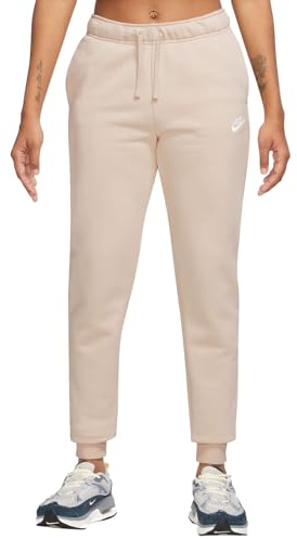 Nike DQ5191-126 W NSW Club FLC MR Pant Std Pantaloni Sportivi Donna SANDDRIFT/White Taglia M