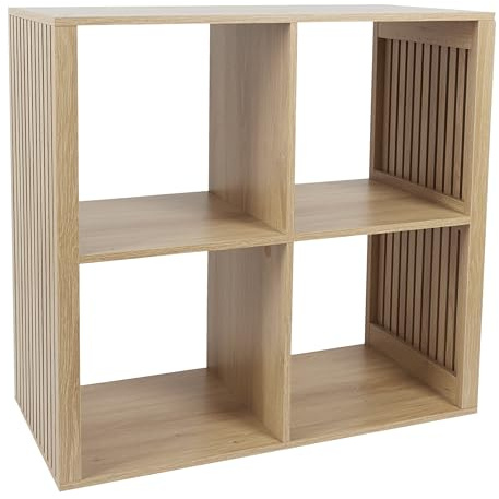 HOME DECO FACTORY Rangement Modulable 4 Cases Klaus en Bois MDF Marron