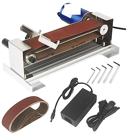 Mini lijadora de banda lijadora eléctrica pulidora Mini lijadora de banda, lijadora resistente al agua, lijadora de banda de 50*533mm for cuchillos, afilador de bordes, lijadora eléctrica Fácil de usa