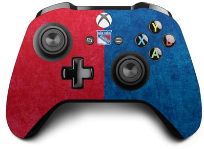 Head Case Designs Offizielle NHL Halb beunruhigt New York Rangers Vinyl Haut Gaming Aufkleber Abziehbild Abdeckung kompatibel mit Xbox One S/X Controller