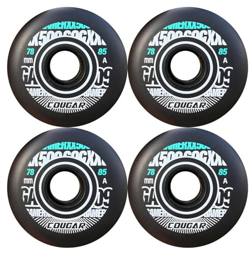 ANWEALTH Inline Skate Rollen Indoor/Outdoor Rollschuh Räder 4er Pack 78 mm 80 mm 85A Rollhockey Räder mit Lagern Rollschuh Radersatz