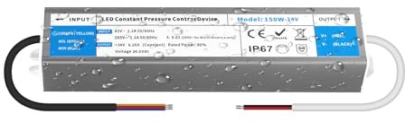 YOODI 150W Alimentacion 24V 6,25A LED Driver IP67 Impermeable Fuente Transformador 220V a 24V DC Ultra Fino Controlador Voltaje Constante Adaptador para Tira LED y Luminarias LED, Indoor Outdoor