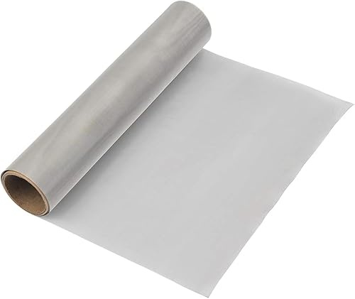304 Stainless Steel Woven Wire Mesh, 200 Mesh Fine Filter Screen 30x100cm, Rustproof Filtration Cloth for Home & Industrial Use, 0.075mm Hole 60μm Wire Diameter