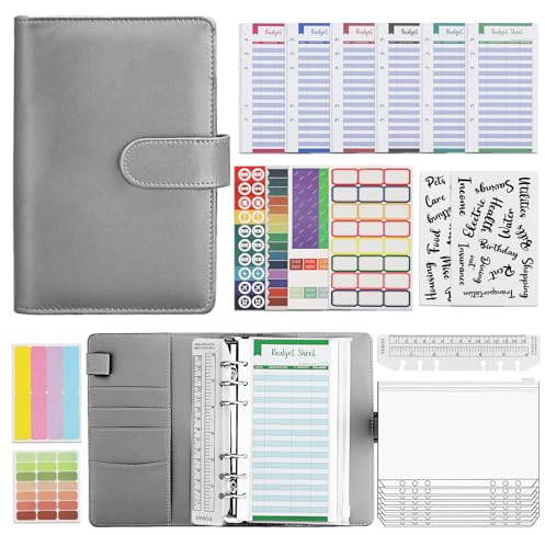 Budget Planner & Haushaltsbuch A6 – Effektiver Finanzplaner mit Umschlagmethode – Sparbuch mit Folien für Cash Stuffing – Startset für erfolgreiches Sparen und Budgetierung (orange)