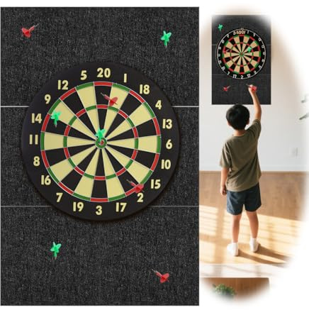 Dartboard Wandschutz, Wandumrandung für Dartboard, Dart Wandschutz, Filz Dartscheibe Wandschutz Selbstklebend Dartboard-Schutz für Wandschutz,Dartscheiben-Rückseite,Filz-Wandfliesen Kork Board 30x30cm