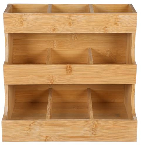 Bolsa de té de madera, soporte vertical para 180 bolsas de té, elegante caja dispensadora para el hogar, cocina, oficina y cafetería, elegante solución de almacenamiento de té