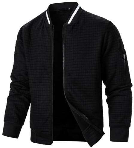 Giacca Uomo Elegante Estiva, Giacca Bomber Uomo, Giacca da Uomo Transizione Leggero Sottile Bomber Estivo Casual Giacca Sportiva All'aperto con Zip Giubbotto Uomo Mezza Stagione per Il Tempo Libero
