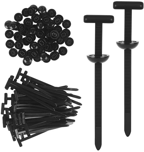 200 Stück Universal Kabelbinder mit Pin Knopf Design, UV beständiges Nylon, robuste Selbstverriegelung, für Autoreparaturen, Motorschutzbügel, Kotflügel, Haushalt und Kabelmanagement