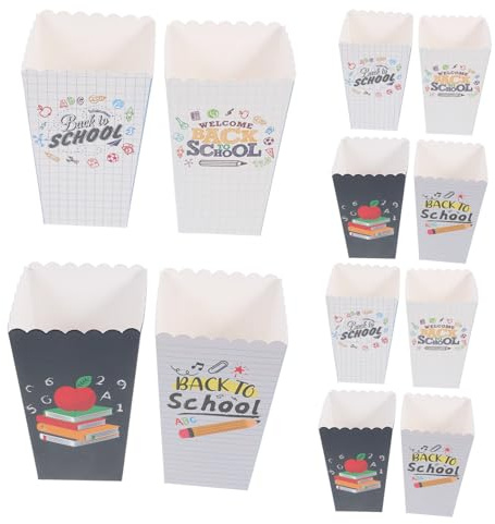 HEALSOPTHY 12piezas Caja De Comida De Papel Para Cajas De Obsequio Escuela De Para Fiesta Suministros Decoración Aula Escolar