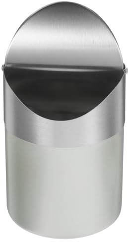 Cabilock Poubelle de Table Acier Inoxydable avec Couvercle Odeurs Bac à Déchets Compact pour Bureau Maison et Salle de Bain Poubelle Domestique Polyvalente
